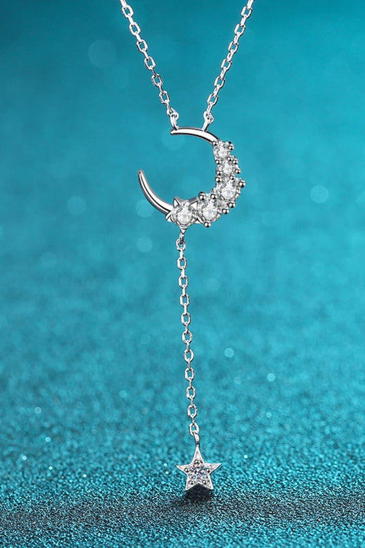 Star & Moon Moissanite Necklace Carauana Store