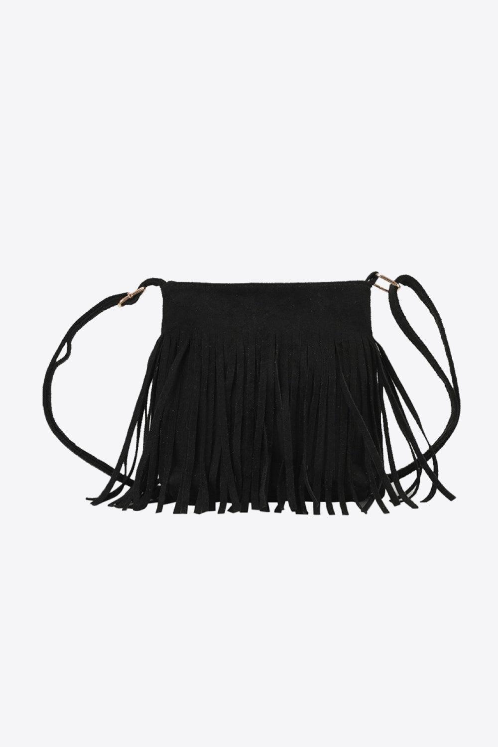 Adored PU Leather Crossbody Bag with Fringe Carauana Store
