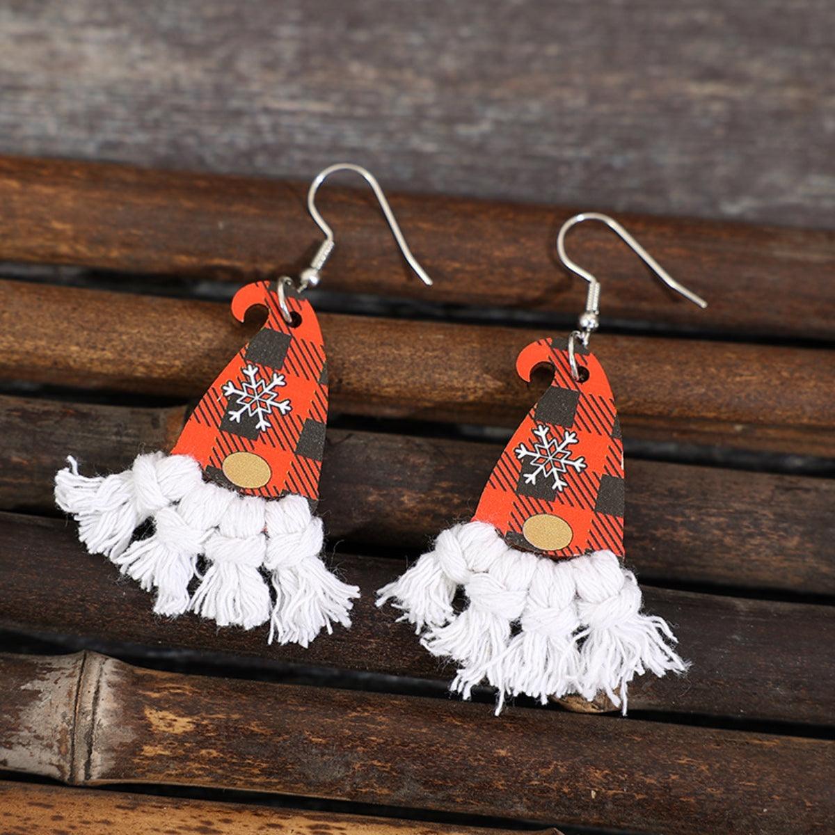 Xylem Pointed Hat Tassel Earrings Carauana Store