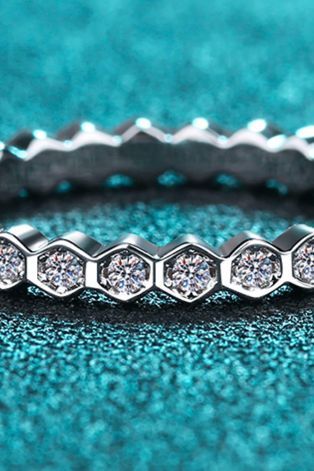 Moissanite 925 Sterling Silver Eternity Ring Carauana Store