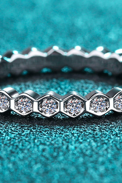 Moissanite 925 Sterling Silver Eternity Ring Carauana Store