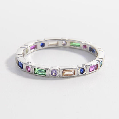 925 Sterling Silver Inlaid Zircon Ring Carauana Store