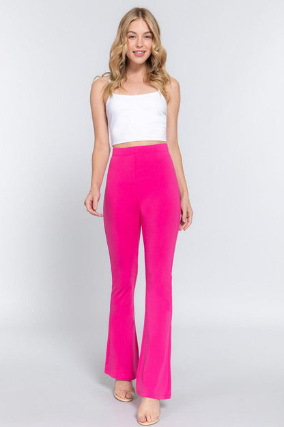 ACTIVE BASIC Waist Elastic Slim Flare Yoga Pants Carauana Store