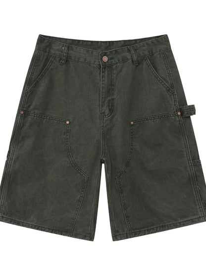 Men's Mid Rise Denim Shorts with Pockets Carauana Store
