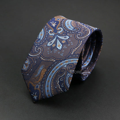 Patterned tie on a dark background