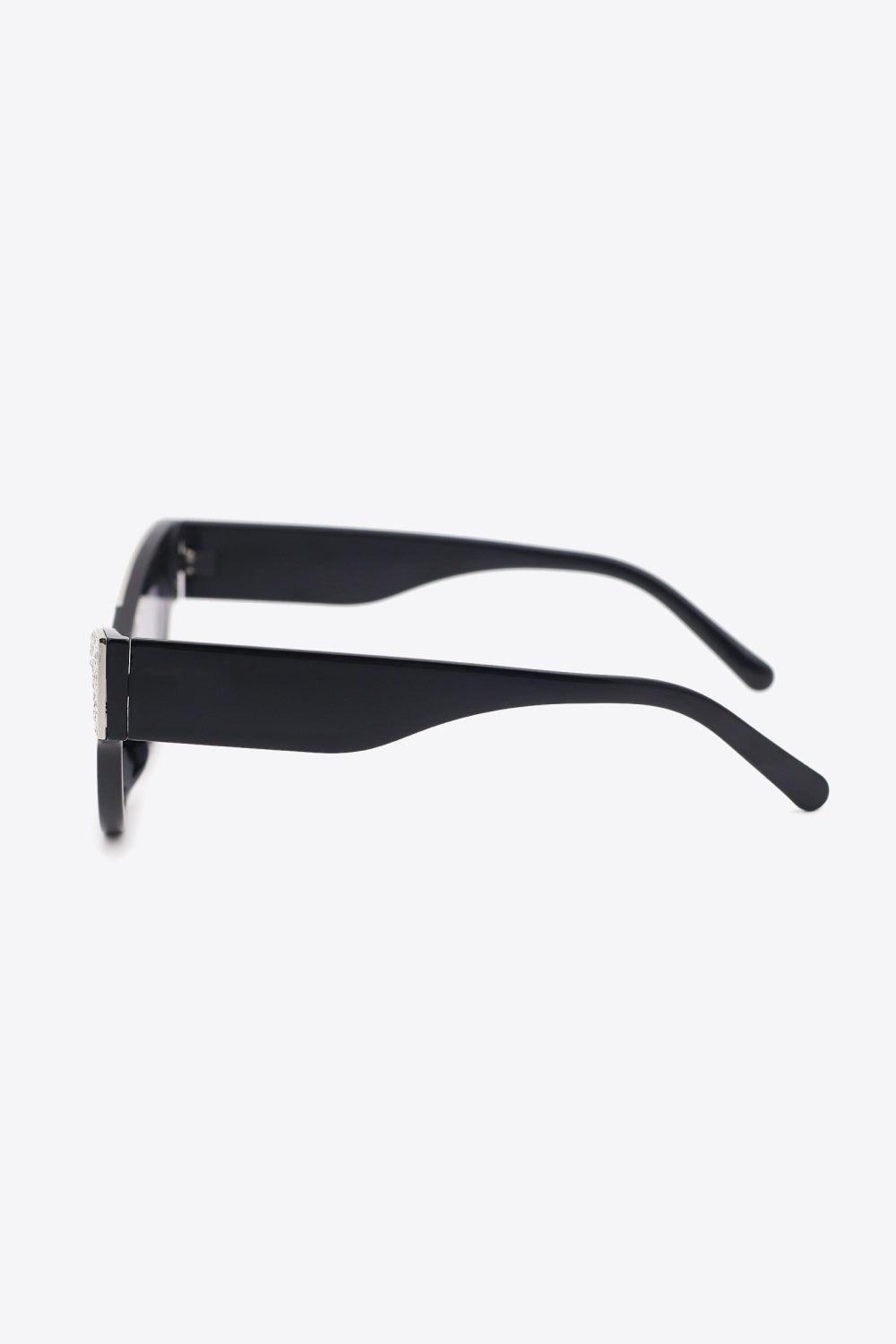 UV400 Rhinestone Trim Cat-Eye Sunglasses Carauana Store