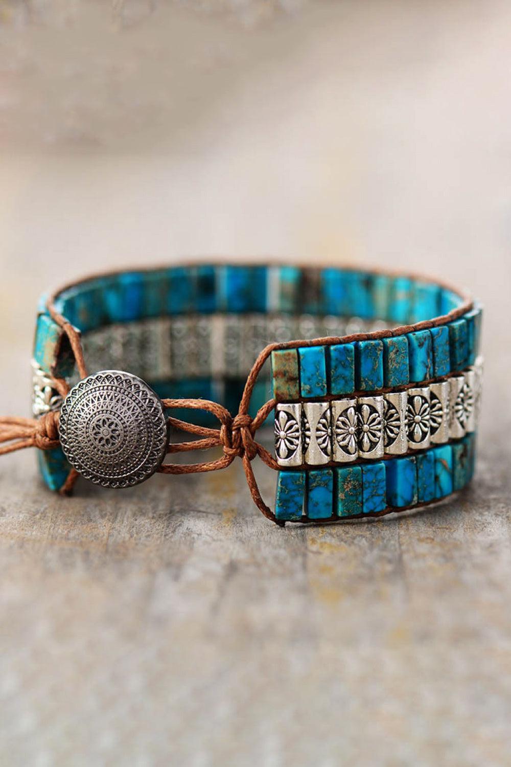 Handmade Triple Layer Natural Stone Bracelet Carauana Store