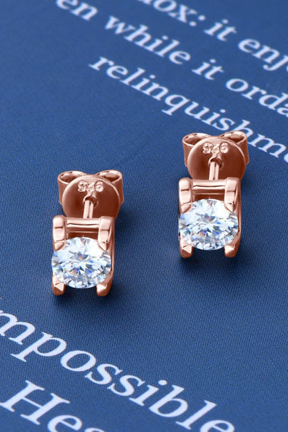 Moissanite 925 Sterling Silver Stud Earrings Carauana Store