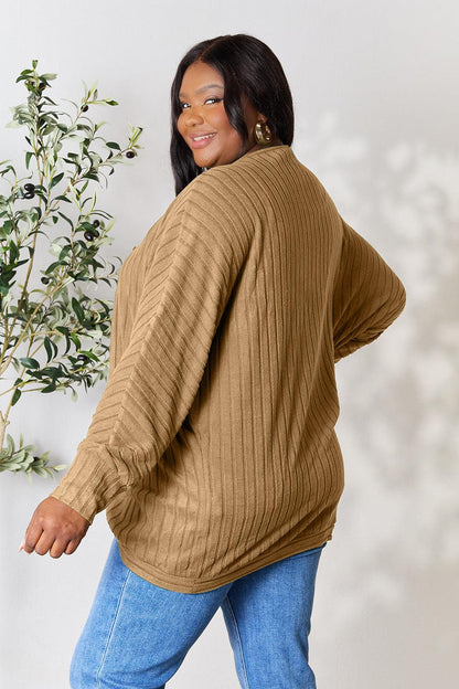 Basic Bae Full Size Ribbed Cocoon Cardigan Carauana Store