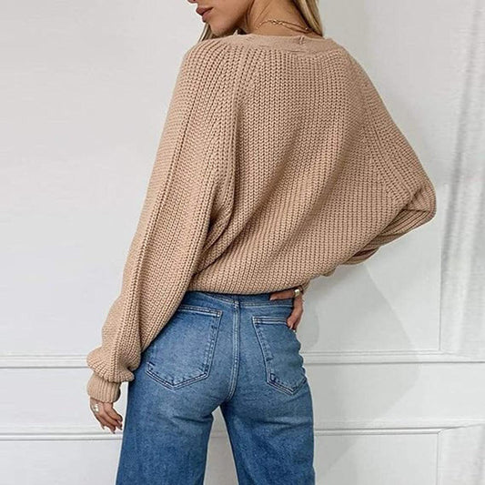 Button Up V-Neck Long Sleeve Cardigan Carauana Store