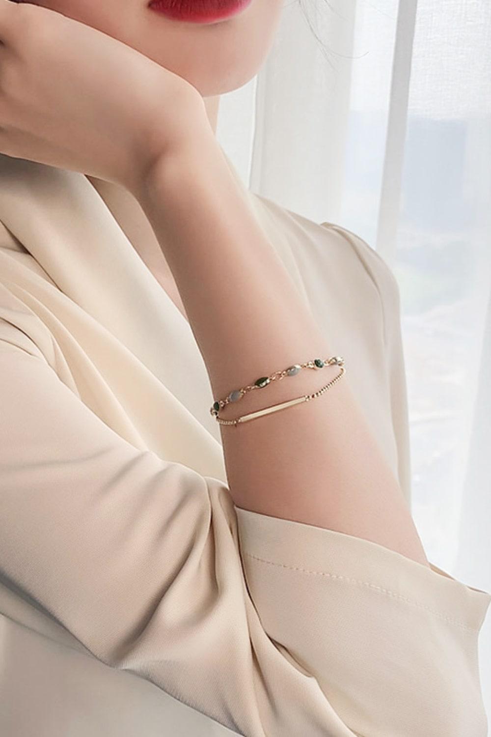 Alloy Double-Layered Bracelet Carauana Store