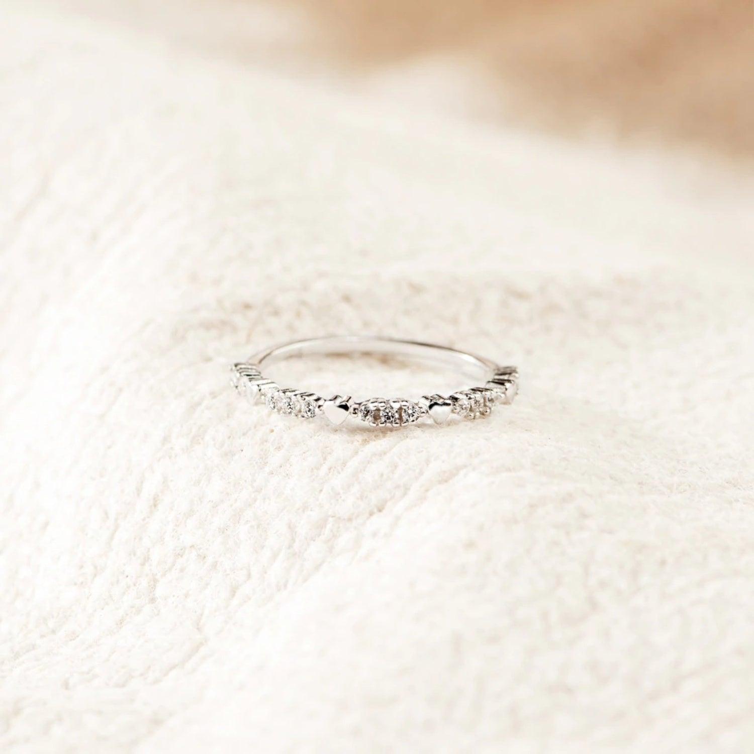 925 Sterling Silver Inlaid Zircon Ring Carauana Store