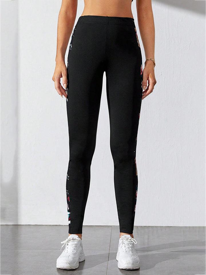 Floral Print Wide Waistband Pants Carauana Store