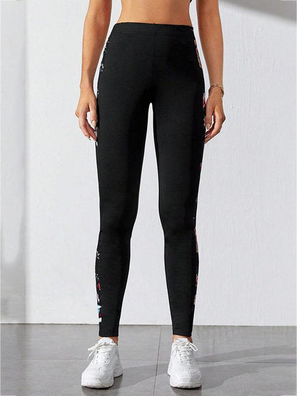 Floral Print Wide Waistband Pants Carauana Store