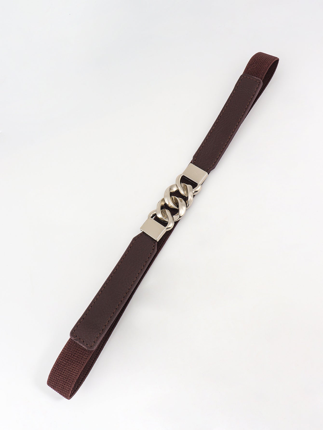 Zinc Alloy Buckle Elastic PU Belt Carauana Store