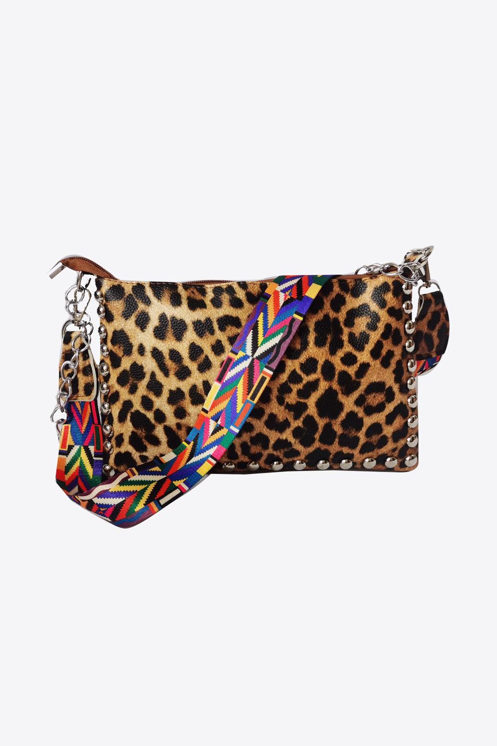 Adored PU Leather Studded Shoulder Bag Carauana Store