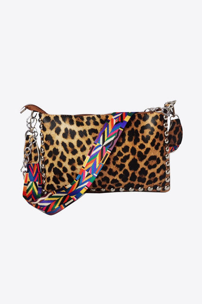 Adored PU Leather Studded Shoulder Bag Carauana Store