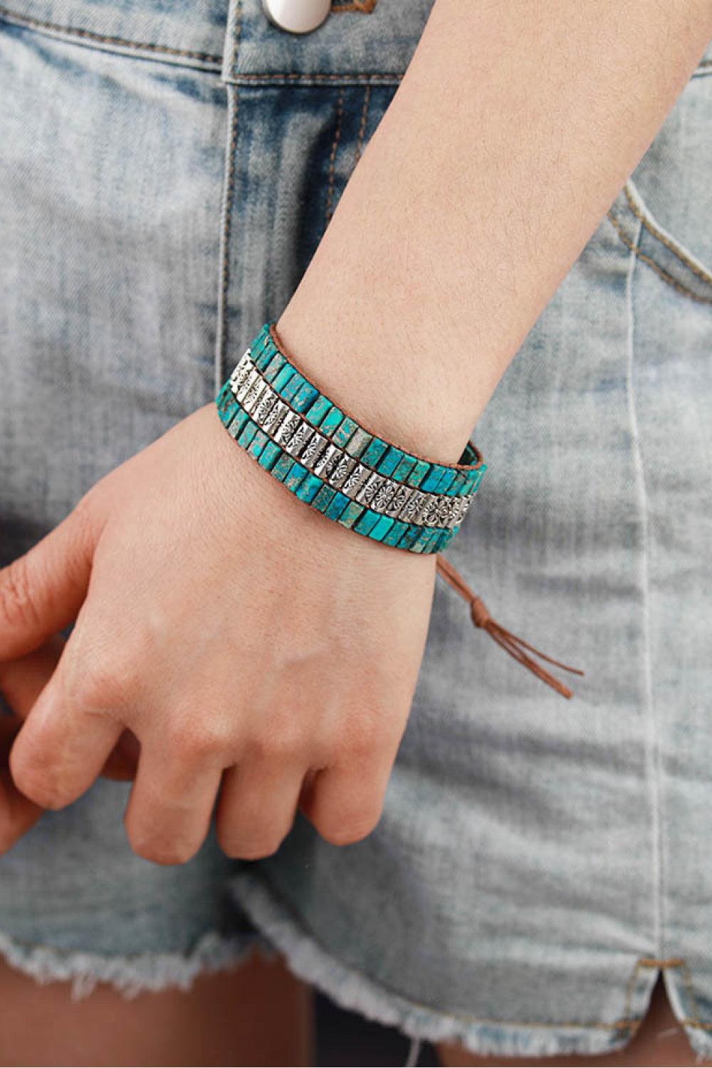 Handmade Triple Layer Natural Stone Bracelet Carauana Store