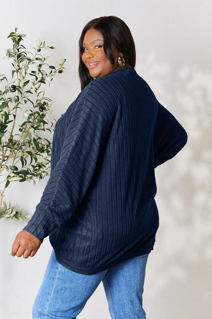 Basic Bae Full Size Ribbed Cocoon Cardigan Carauana Store