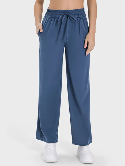 Millennia Drawstring Pocketed Active Pants Carauana Store