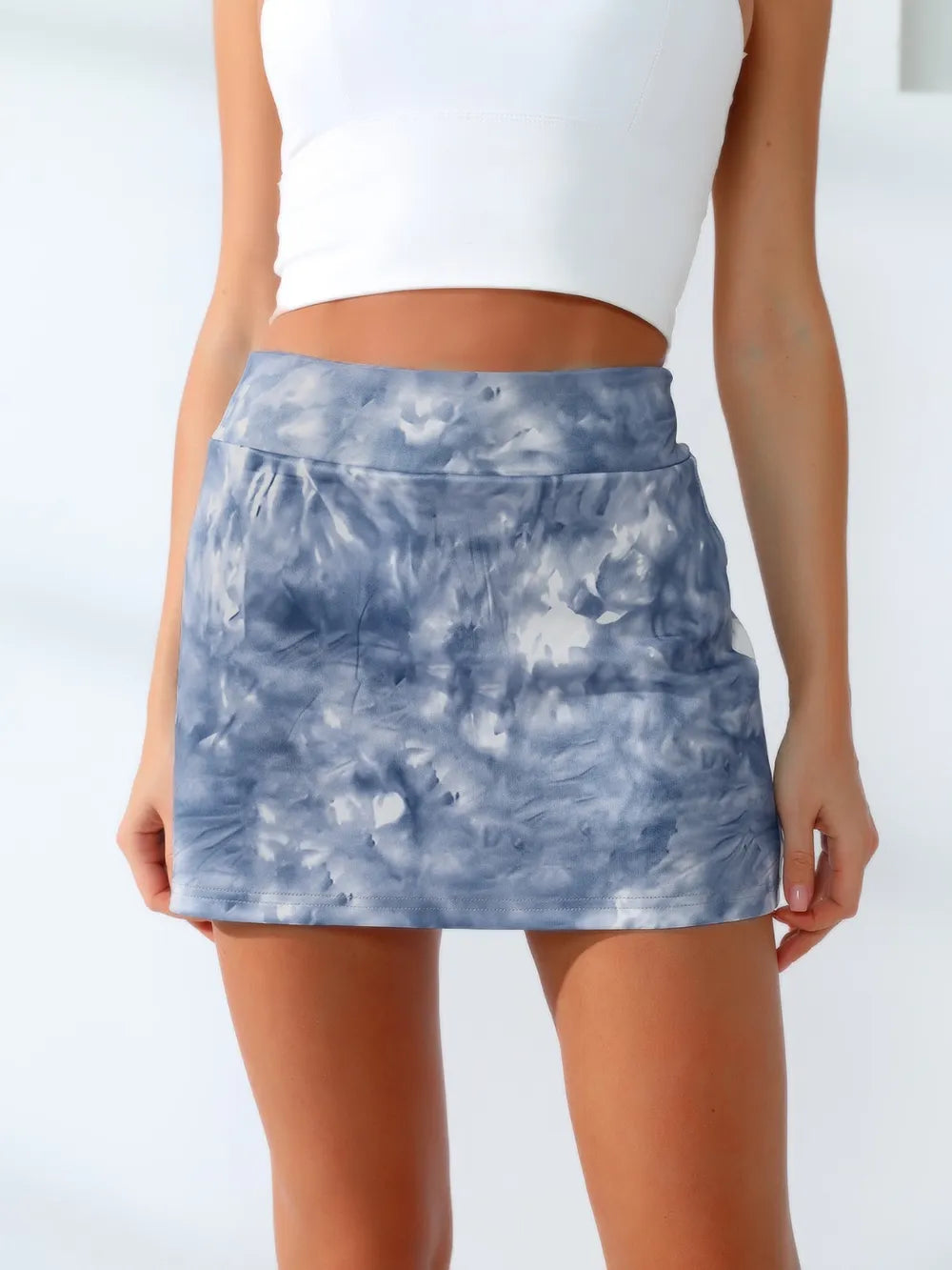 Quick-Dry Tie-Dye Wide Waistband Active Tennis Skirt Carauana Store