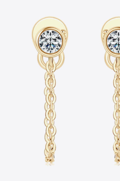 Inlaid Moissanite Chain Earrings Carauana Store