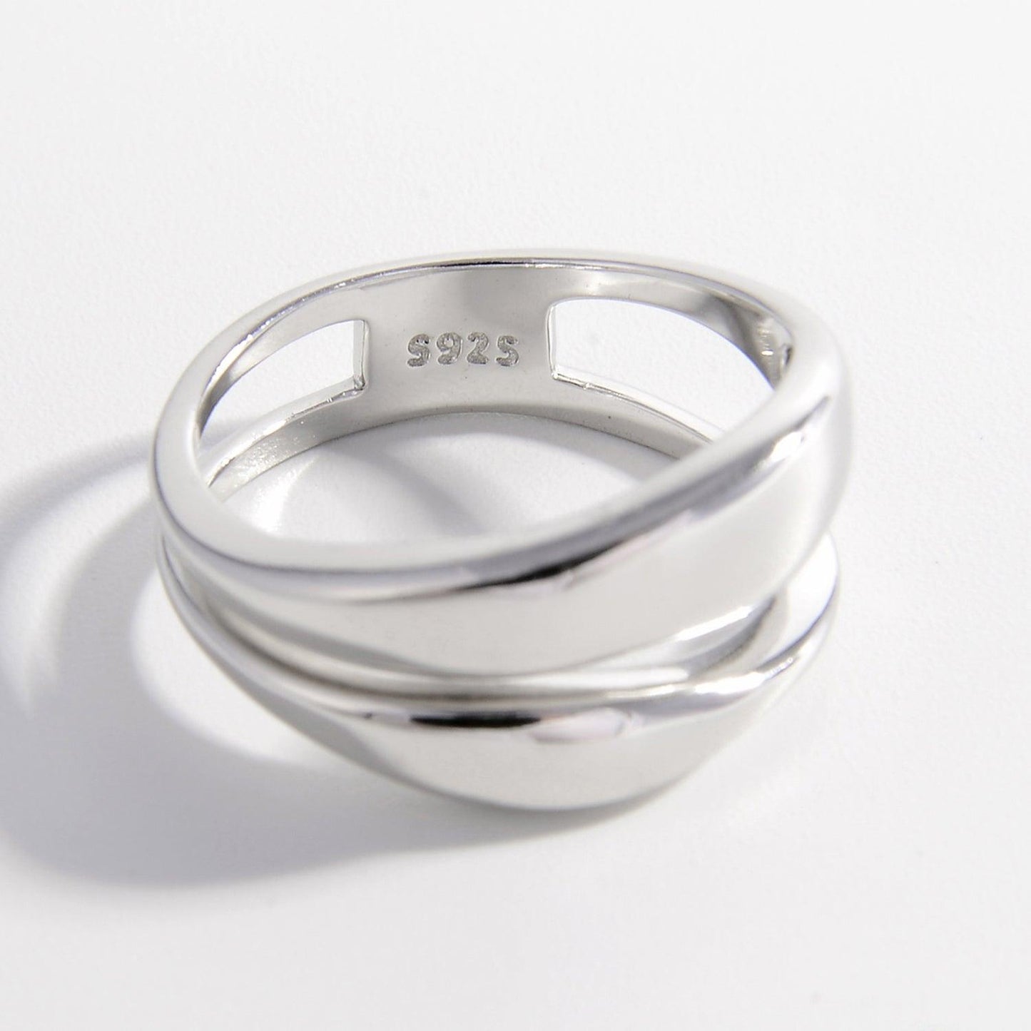 925 Sterling Silver Double-Layered Ring Carauana Store