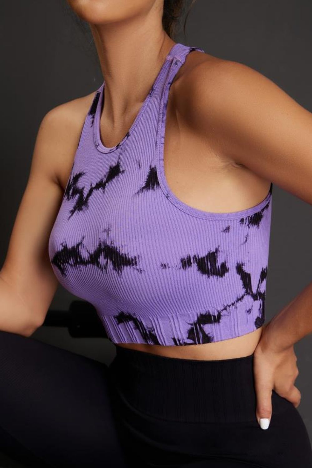 Tie-dye Cropped Round Neck Tank Top Carauana Store