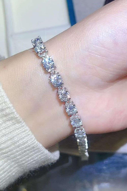 10 Carat Moissanite Platinum-Plated Bracelet Carauana Store