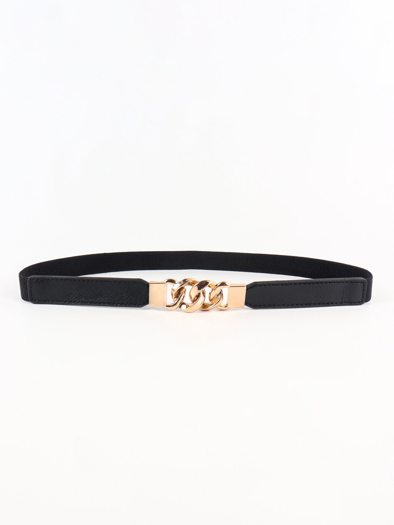 Zinc Alloy Buckle Elastic PU Belt Carauana Store