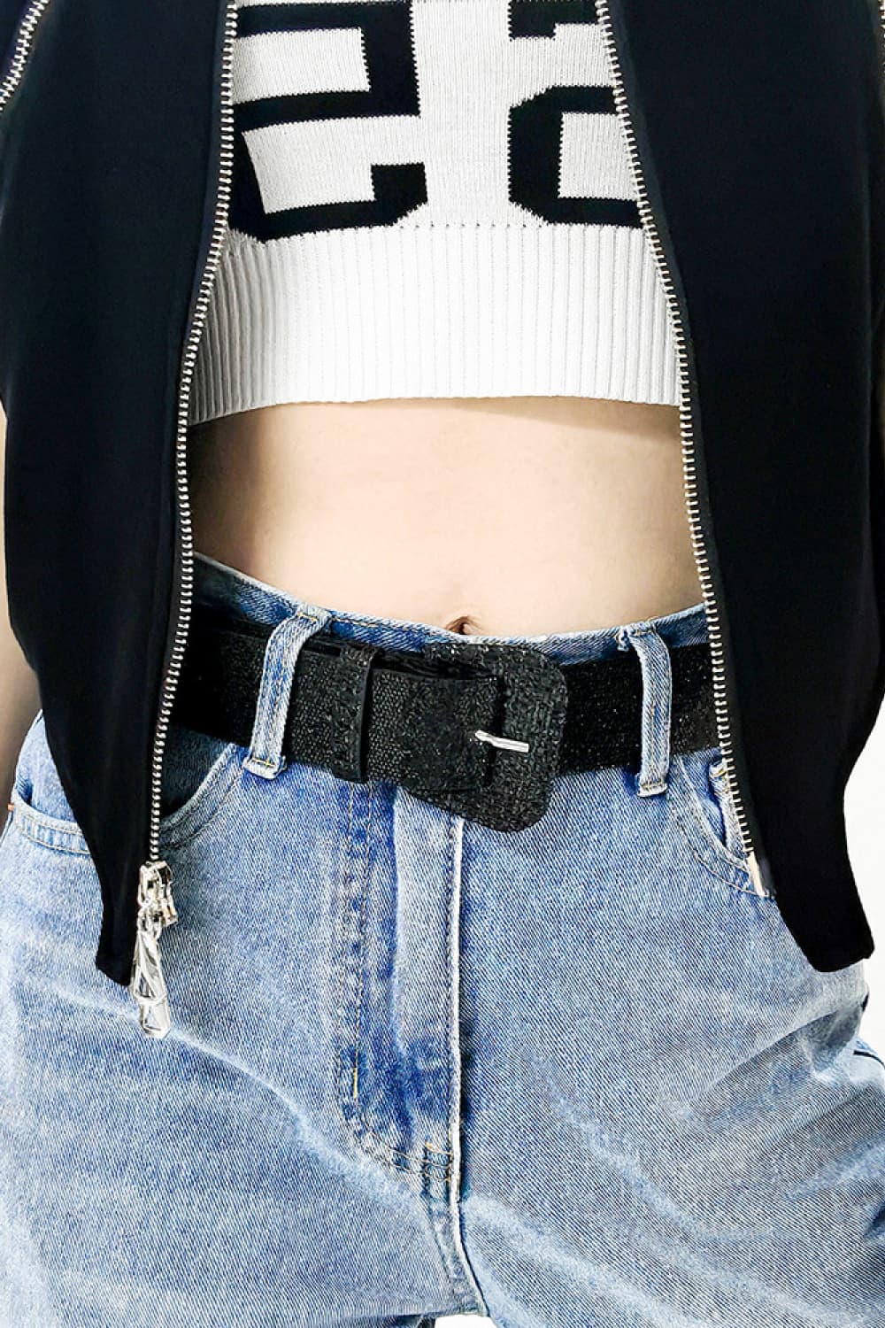 Glitter PU Leather Belt Carauana Store