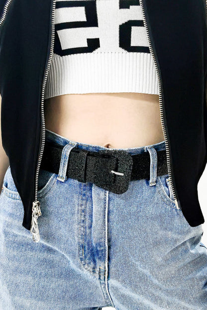 Glitter PU Leather Belt Carauana Store