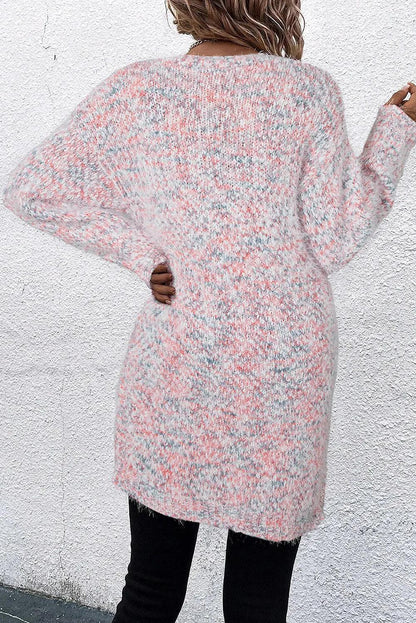 Pocketed Open Front Long Sleeve Cardigan Carauana Store