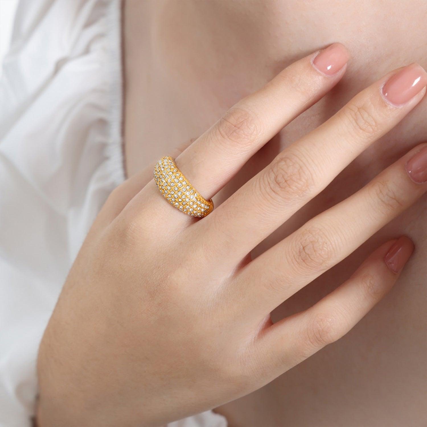 Czech Diamond Titanium Steel Ring Carauana Store