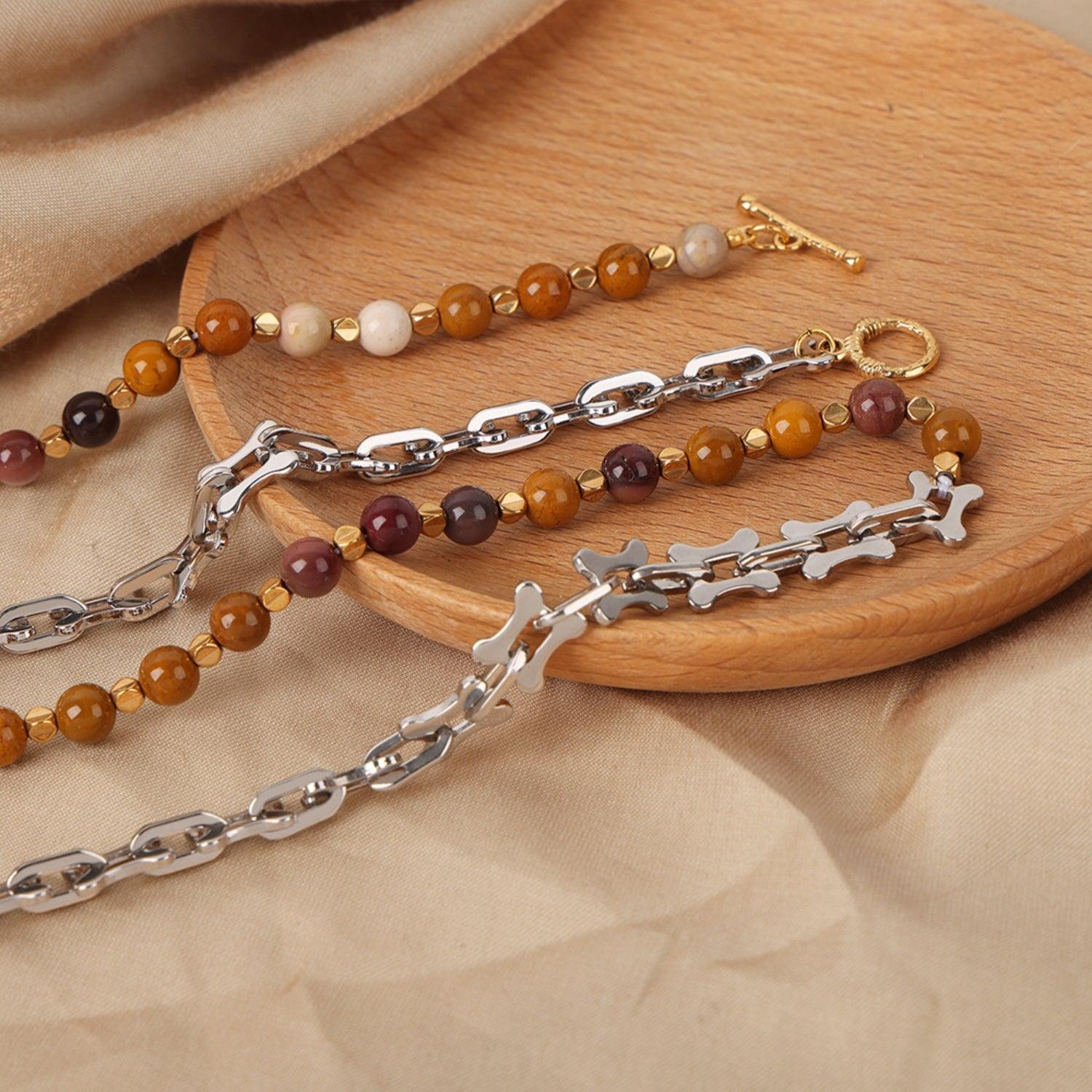 Titanium Steel Egg Yolk Stone Necklace Carauana Store