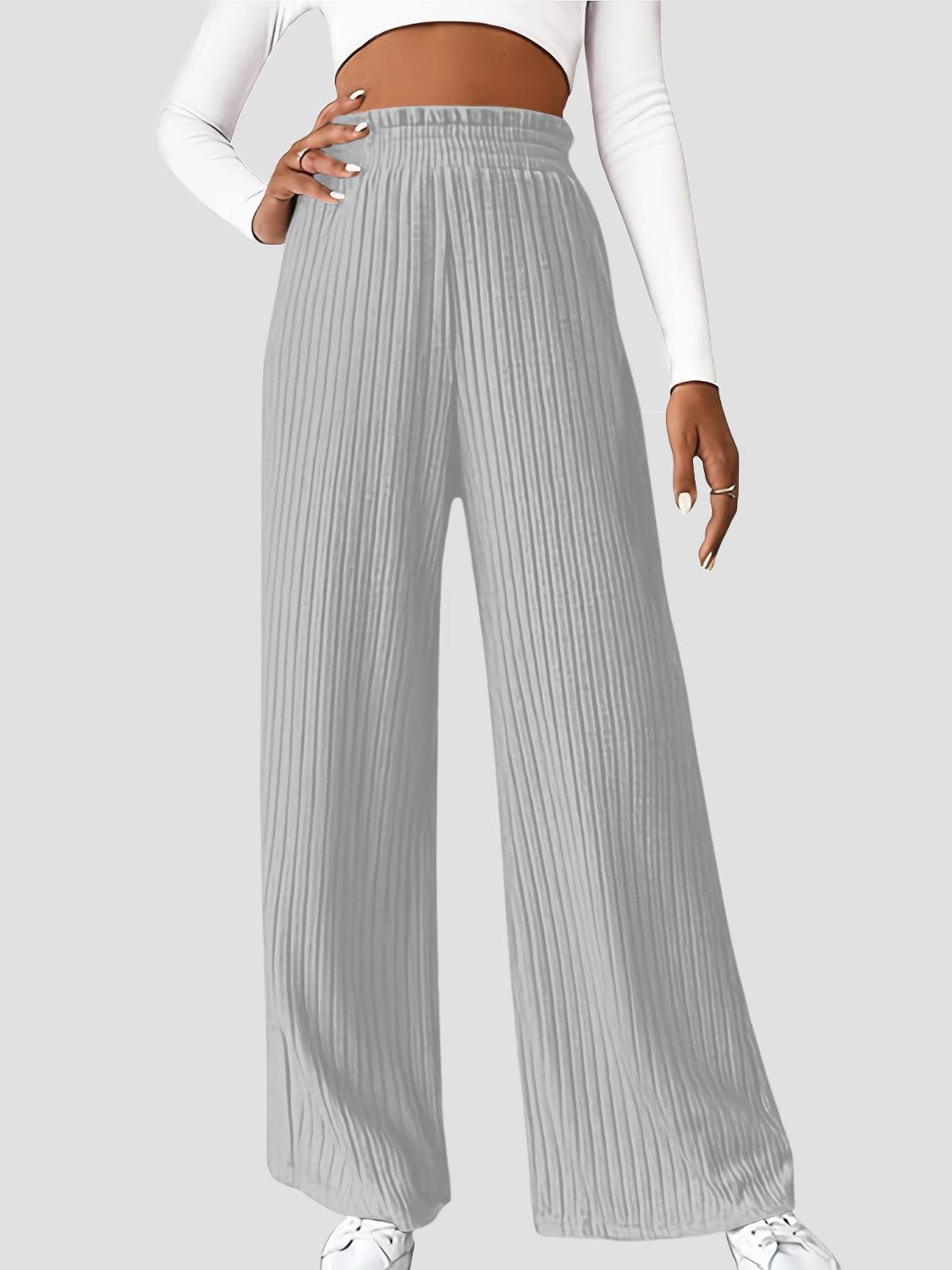 Ribbed High Waist Pants Carauana Store