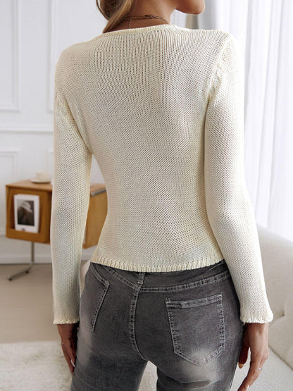 Devine Long Sleeve Cropped Cardigan Carauana Store