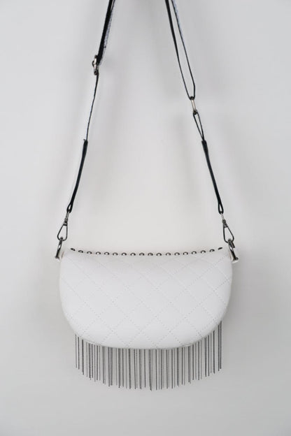 Adored PU Leather Studded Sling Bag with Fringes Carauana Store