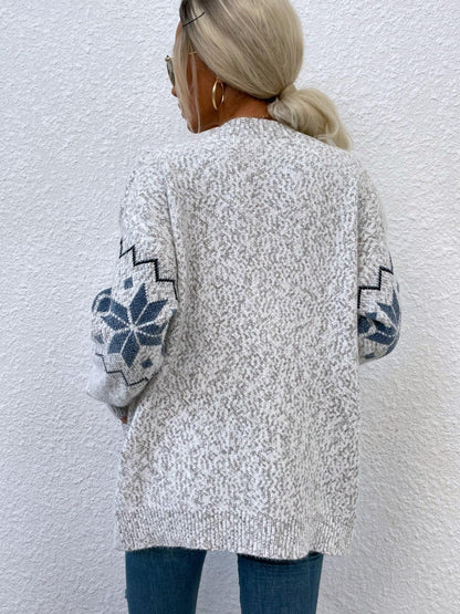 Heathered Pocketed Button Up Cardigan Carauana Store