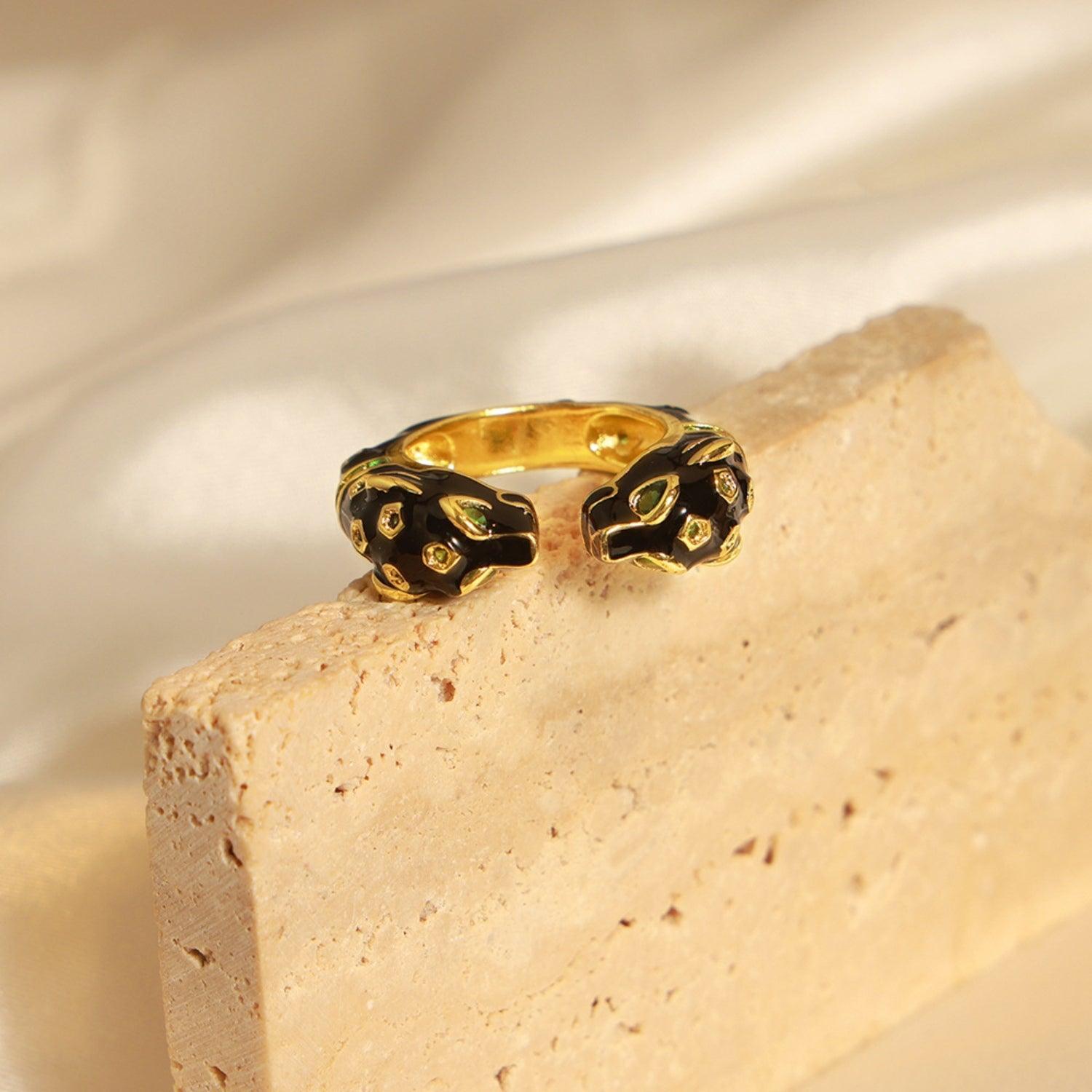 Inlaid Zircon Oil Drip Open Ring Carauana Store