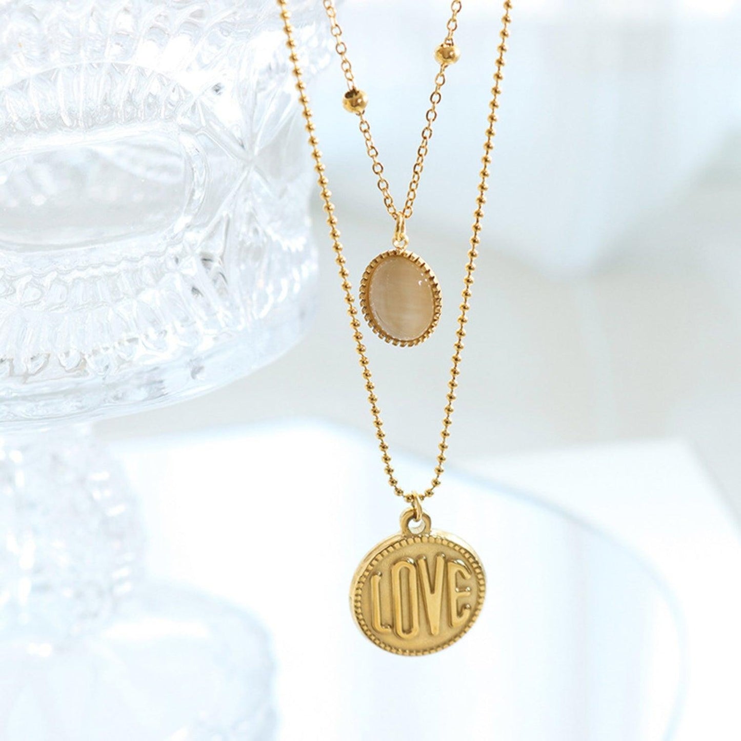 Titanium Steel Double-Layered Necklace Carauana Store