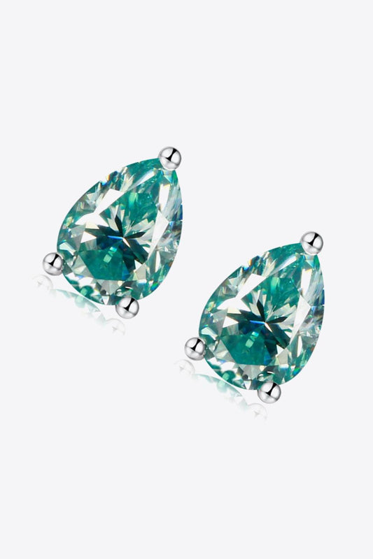 2 Carat Moissanite Teardrop Earrings Carauana Store