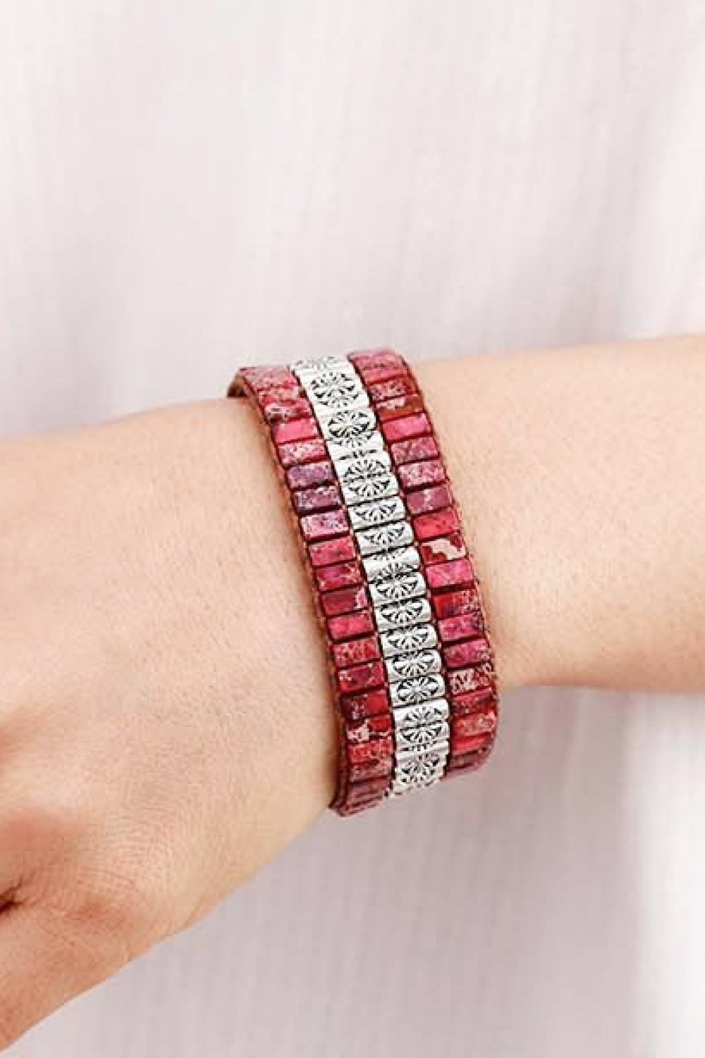 Handmade Triple Layer Natural Stone Bracelet Carauana Store