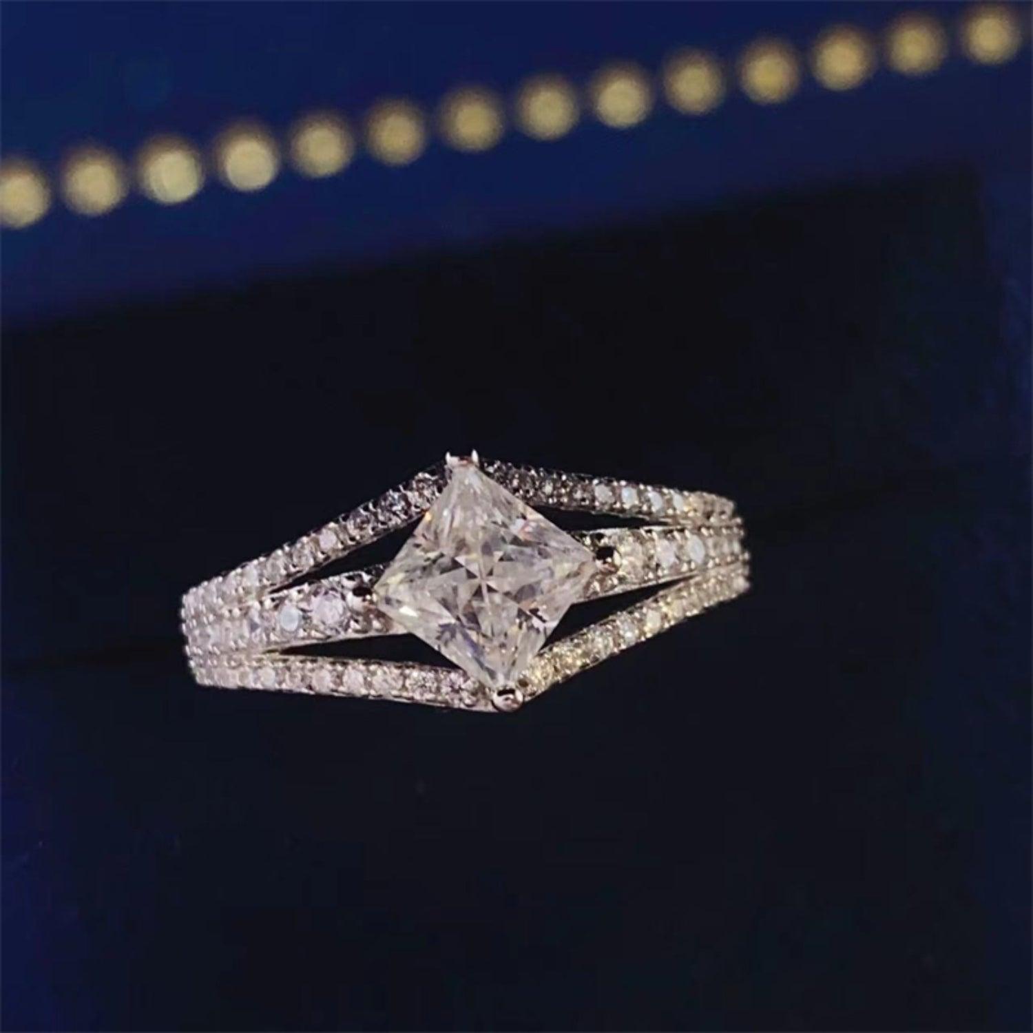 1 Carat Moissanite 925 Sterling Silver Ring Carauana Store