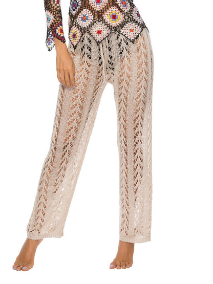 Cutout Drawstring High Waist Swim Pants Carauana Store