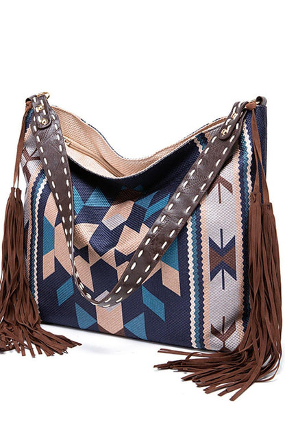 Geometric Canvas Tote Bag Carauana Store