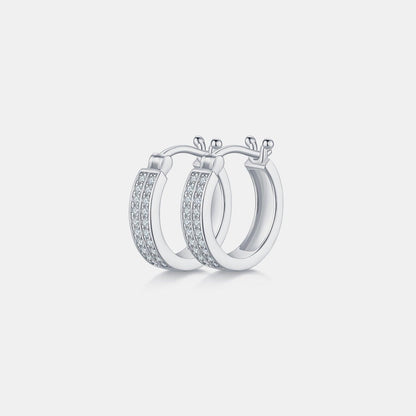 Moissanite 925 Sterling Silver Huggie Earrings Carauana Store
