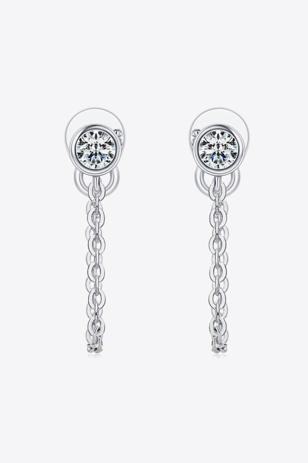 Inlaid Moissanite Chain Earrings Carauana Store