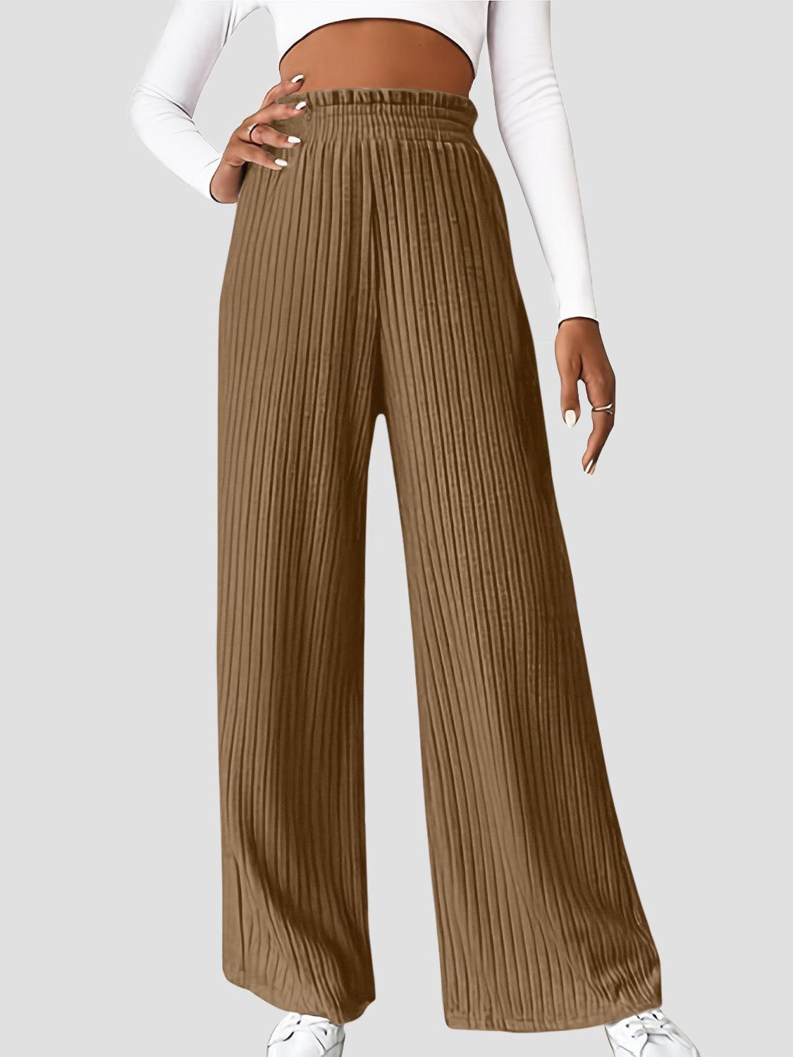 Ribbed High Waist Pants Carauana Store