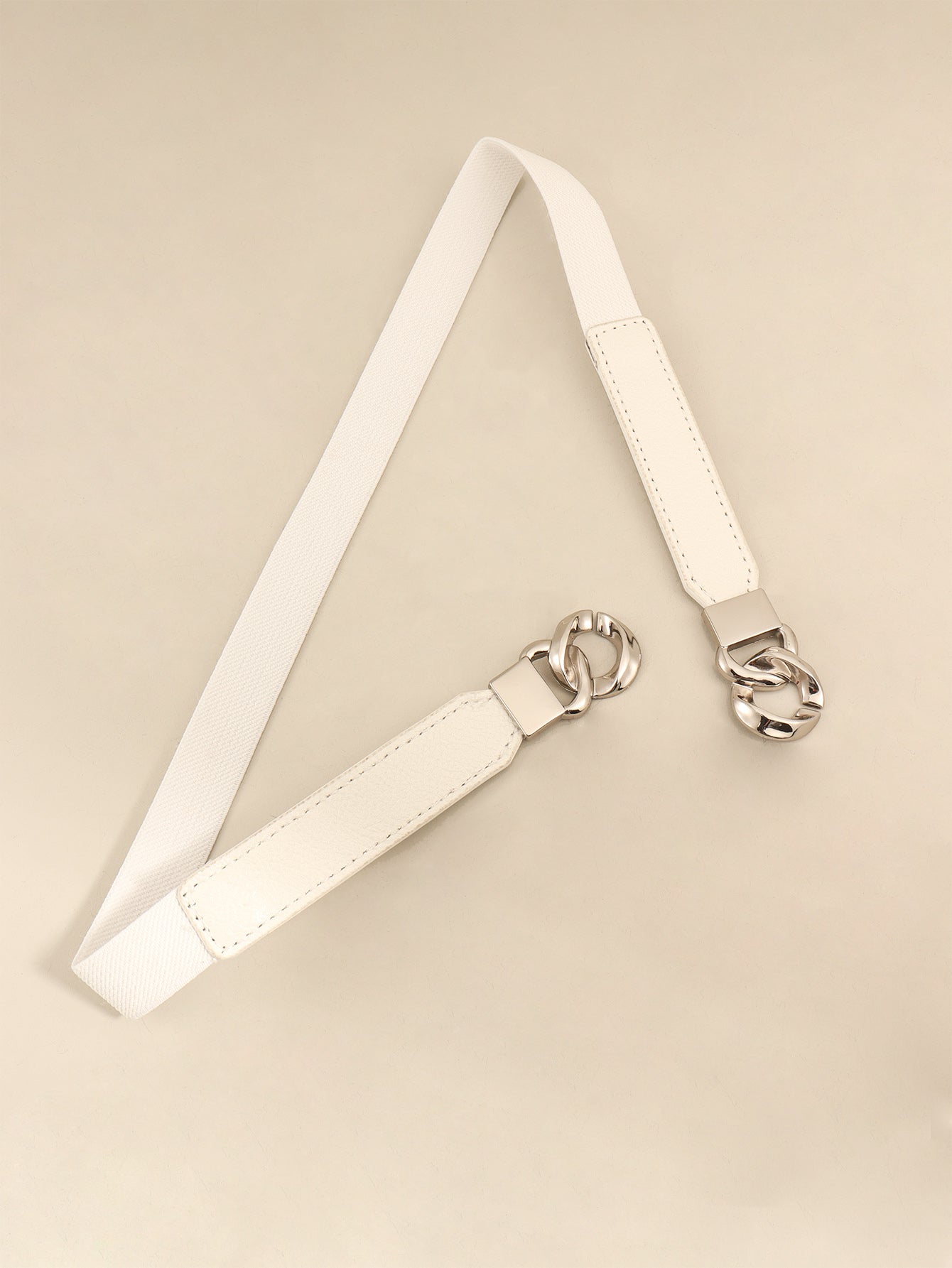 Zinc Alloy Buckle Elastic PU Belt Carauana Store